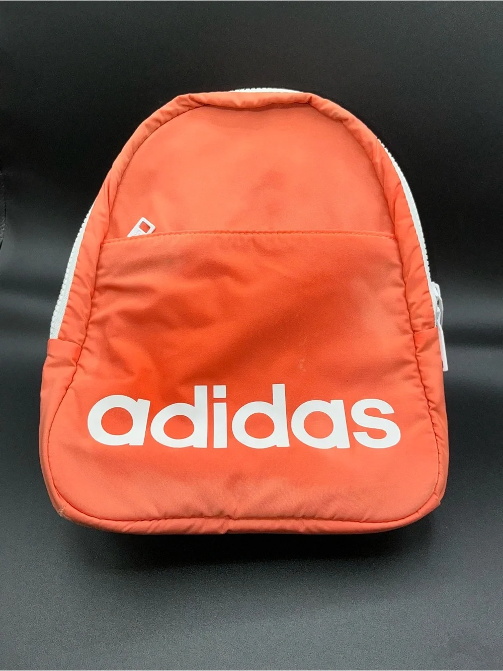 adidas Unisex Kids Orange/White Polyester Backpack Zip, Adjustable Straps